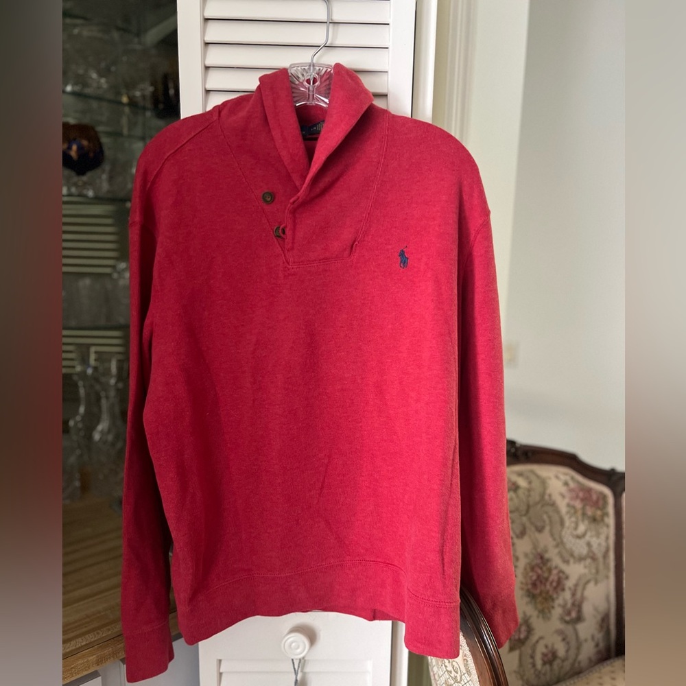 Ralph Lauren Red Polo roll neck sweater large